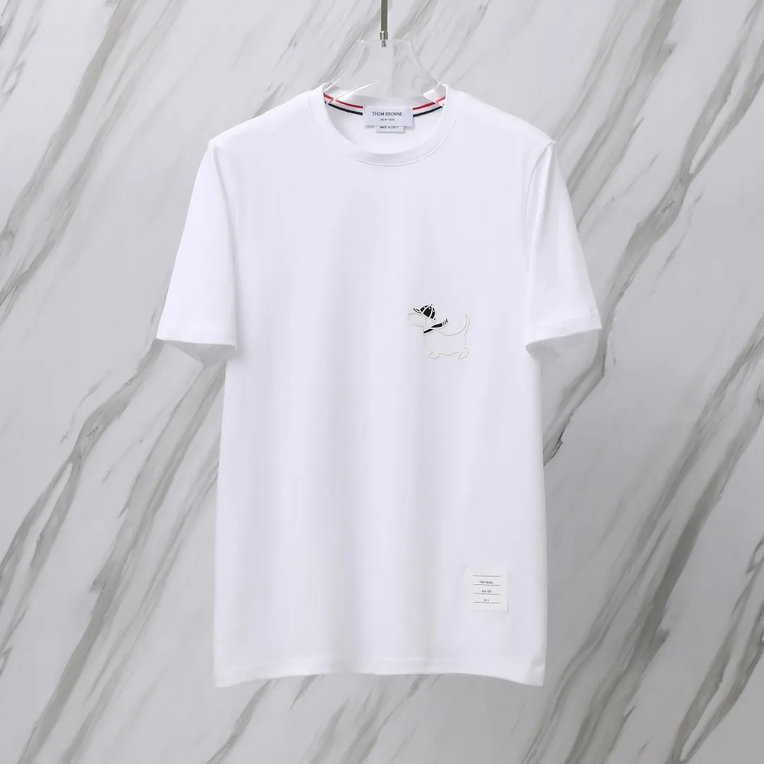 ：A 003（TB T ） THOM BROWNE .TB T 230 Breathable + +Authentic Same Style TB ：White/Navy Blue Size：0/1/2/3/4